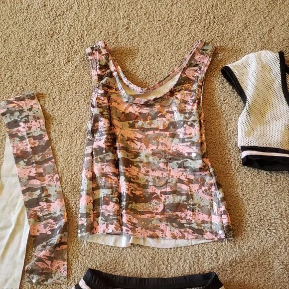 Children's hip hop kpop cheerleader Halloween Dance costume skort tank crop - Picture 5 of 8